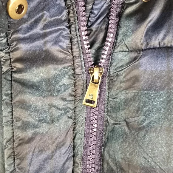 Plaid Ralph Lauren Puffer Jacket - Picture 9 of 14